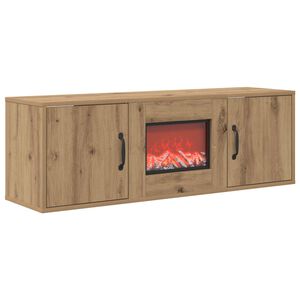vidaXL Elektrick&yacute; krb Dub artisan 110 x 30 x 36,5 cm Kompozitn&iacute; dřevo
