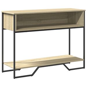 vidaXL Konzolov&yacute; stolek dub sonoma 100 x 35 x 74,5 cm kompozitn&iacute; dřevo