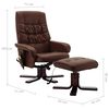 vidaXL Mas&aacute;žn&iacute; polohovac&iacute; křeslo s podnožkou hněd&eacute; uměl&aacute; kůže