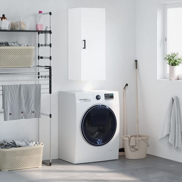 vidaXL N&aacute;stěnn&aacute; skř&iacute;ňka b&iacute;l&aacute; 34,5 x 34 x 90 cm