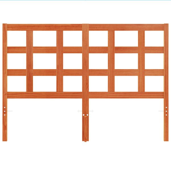 vidaXL Čelo postele voskově hněd&eacute; 135 cm masivn&iacute; borov&eacute; dřevo