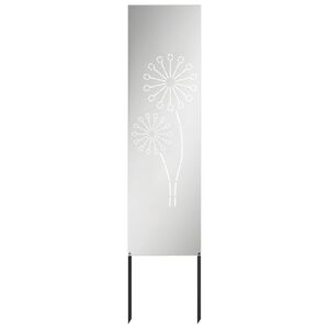 vidaXL Soukrom&iacute; na zahradě Stř&iacute;brn&aacute; 32 x 140 cm Pozinkovan&aacute; ocel