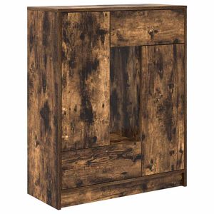 vidaXL Př&iacute;born&iacute;k se z&aacute;suvkami a dv&iacute;řky kouřov&yacute; dub 73x31x90 cm