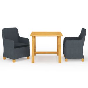 vidaXL 3d&iacute;ln&yacute; zahradn&iacute; j&iacute;deln&iacute; set tmavě &scaron;ed&yacute;