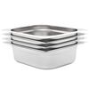 vidaXL Gastron&aacute;doby 4 ks GN 1/2 100 mm nerezov&aacute; ocel