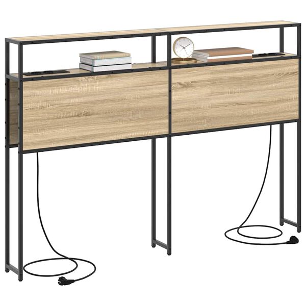 vidaXL &Uacute;ložn&eacute; čelo postele s polic&iacute; dub sonoma 150 cm Kompozitn&iacute; dřevo