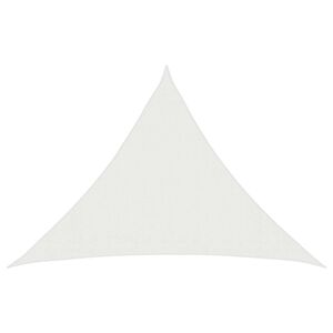 vidaXL Slunečn&iacute; plachta Troj&uacute;heln&iacute;kov&yacute; 7 x 5 x 5 m HDPE B&iacute;l&aacute;