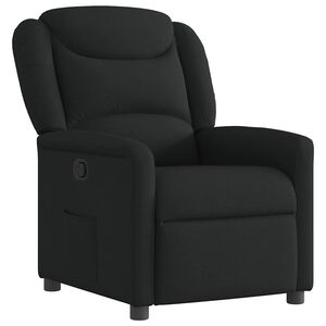 vidaXL Polohovac&iacute; křeslo čern&eacute; textil