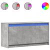vidaXL TV skř&iacute;ňka s LED betonově &scaron;ed&aacute; 100x34x50 cm kompozitn&iacute; dřevo