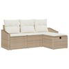 vidaXL Set pohovek 4 ks polyratan