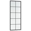 vidaXL N&aacute;stěnn&aacute; zrcadla 2 ks čern&aacute; 100 x 40 cm kov