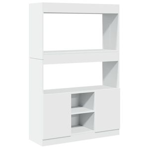 vidaXL Skř&iacute;ň highboard b&iacute;l&aacute; 92 x 33 x 140 cm kompozitn&iacute; dřevo