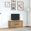 vidaXL TV skř&iacute;ňka s LED osvětlen&iacute;m dub artisan 100x41x50 cm