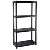 vidaXL &Uacute;ložn&yacute; reg&aacute;l 4patrov&yacute; čern&yacute; 61 x 30,5 x 130 cm plast