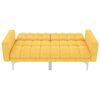vidaXL Rozkládací pohovka žlutá textil