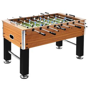 vidaXL Stoln&iacute; fotbal ocel 60 kg 140x74,5x87,5 cm světle hněd&yacute; a čern&yacute;