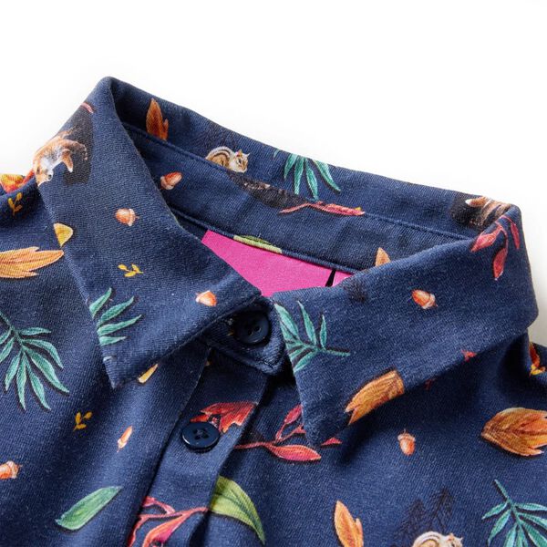 Dětské šaty s dlouhým rukávem námořnicky modré 104