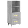 vidaXL Skř&iacute;ň highboard betonově &scaron;ed&aacute; 34,5x34x180 cm kompozitn&iacute; dřevo