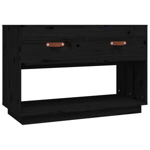 vidaXL TV skř&iacute;ňka čern&aacute; 90x40x60 cm masivn&iacute; borov&eacute; dřevo