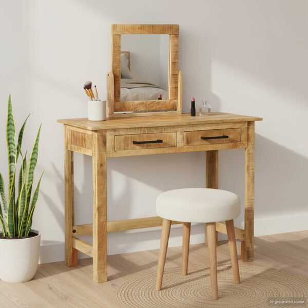 vidaXL Kosmetický stůl se zásuvkou s úložištěm Hnědá 100 x 40 x 120 cm