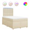 vidaXL Box spring postel s matrac&iacute; kr&eacute;mov&aacute; 120x190 cm textil