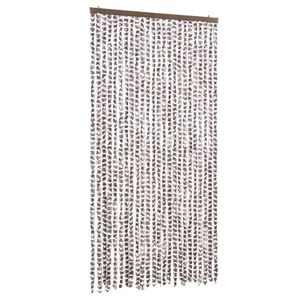 vidaXL Z&aacute;věs proti hmyzu taupe a b&iacute;l&yacute; 100 x 230 cm žinylka