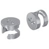 vidaXL Z&aacute;mkov&eacute; matice 2 ks Stř&iacute;brn&aacute; 12 x 10 mm Kov