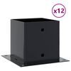 vidaXL Podstavce pod sloupky čtvercov&eacute; 12 ks antracit 141x141 mm