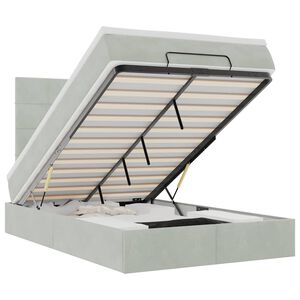 vidaXL Osmansk&yacute; r&aacute;m postele s matracemi světle &scaron;ed&aacute; 120x200cm samet