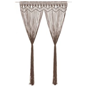 vidaXL Macram&eacute; z&aacute;věs taupe 140 x 240 cm bavlna