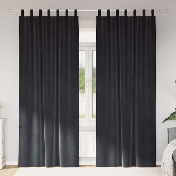 vidaXL Zatemňovac&iacute; z&aacute;věsy 2 pcs Tmavě &scaron;ed&aacute; 140 x 225 cm samet