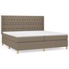 vidaXL Box spring postel s matrac&iacute; taupe 200x200 cm textil