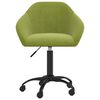 vidaXL Otočn&eacute; j&iacute;deln&iacute; židle 4 ks světle zelen&eacute; samet