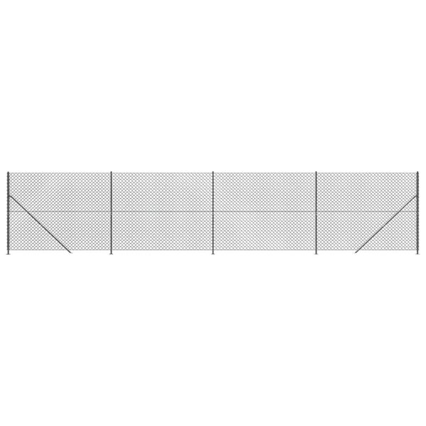 vidaXL Drátěné pletivo s přírubami antracitové 1,6 x 10 m