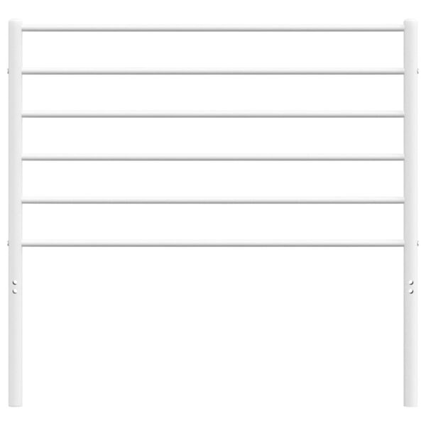 vidaXL Kovov&eacute; n&aacute;hradn&iacute; čelo postele b&iacute;l&eacute; 90 cm