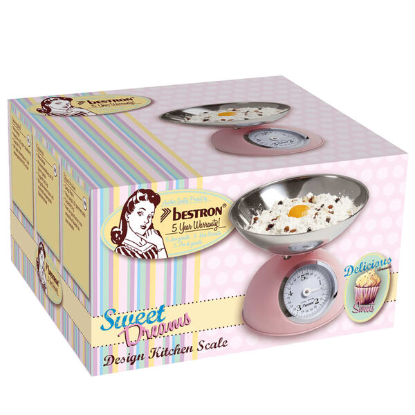 Bestron Kuchyňsk&aacute; v&aacute;ha růžov&aacute; DKW700SD