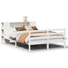 vidaXL Postel s knihovnou bez matrace b&iacute;l&aacute; 135x190 cm masivn&iacute; borovice