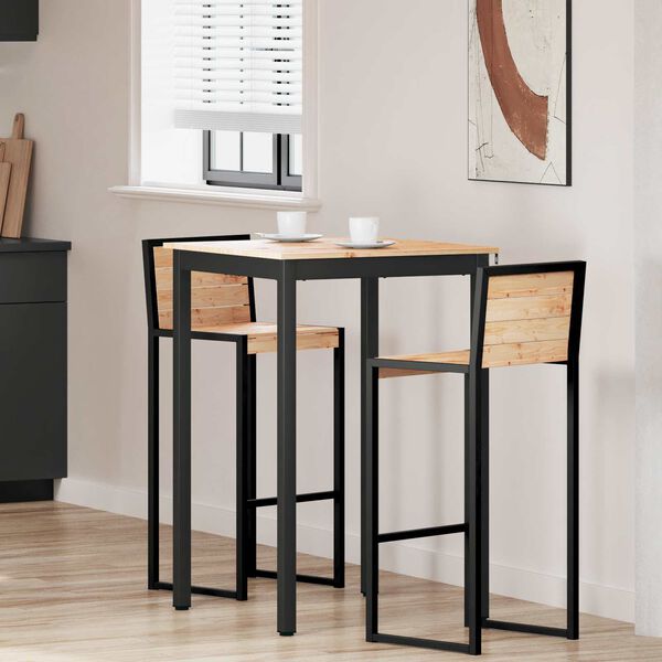 vidaXL Barov&yacute; stůl Př&iacute;rodn&iacute; 70 x 70 x 105 cm Masivn&iacute; borov&eacute; dřevo