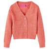 Dětsk&yacute; pleten&yacute; cardigan středně růžov&yacute; 104