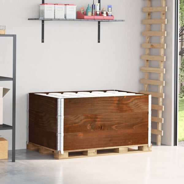 vidaXL Paletov&eacute; n&aacute;stavce 3 ks hněd&eacute; 120 x 80 cm masivn&iacute; borov&eacute; dřevo