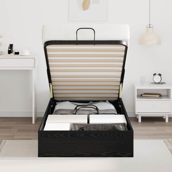 vidaXL Ottoman postel Čern&yacute; dub 193 x 120 x 25 cm Dřevotř&iacute;ska