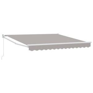 vidaXL Ručně ovl&aacute;dan&aacute; mark&yacute;za 3 x 2,5 m Světle &scaron;ed&aacute; 100% polyester