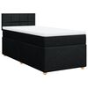 vidaXL Box spring postel s matrac&iacute; čern&aacute; Single textil