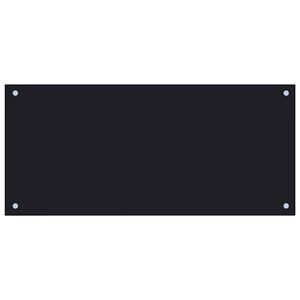 vidaXL Kuchyňsk&yacute; panel čern&yacute; 90 x 40 cm tvrzen&eacute; sklo