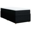 vidaXL Box spring postel s matrac&iacute; čern&aacute; 90x200 cm textil