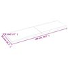 vidaXL Stolní deska hnědá 180x50x(2-4)cm ošetřený dřevo živá hrana