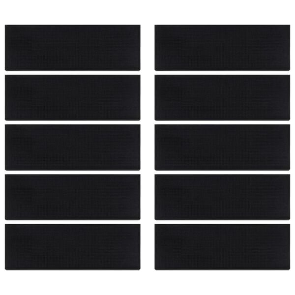 vidaXL N&aacute;&scaron;lapy na schody 10 ks 25 x 75 cm guma