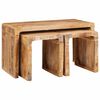 vidaXL Nesting stůl 3 ks Hněd&aacute; 82 x 40 x 46 cm Masivn&iacute; mangov&eacute; dřevo