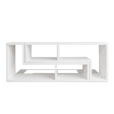 vidaXL TV stolek ve tvaru dvojitého L, bílý