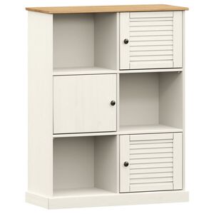vidaXL Knihovna VIGO b&iacute;l&aacute; 90 x 35 x 114,5 cm masivn&iacute; borov&eacute; dřevo